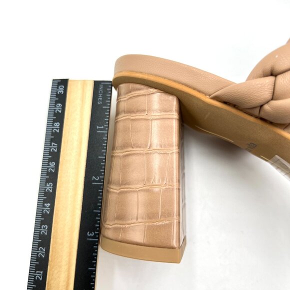 Dolce Vita Womens Size 9.5 Beige Tan Nude Braided Heels Sandals Shoes - Picture 14 of 14